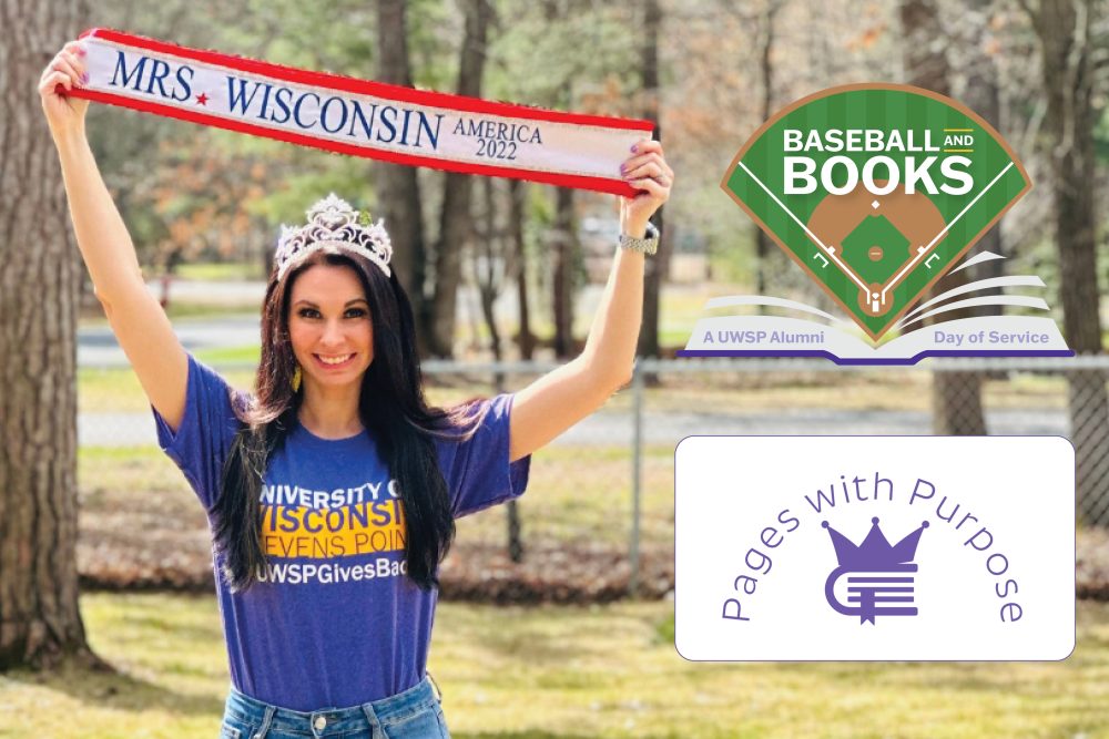 Mrs. Wisconsin America 2022 Sasha Everett, an alum of UW-Stevens Point, is partnering with her alma mater for a book drive at a Wausau Woodchucks baseball game.